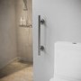 Gunmetal Grey Bathroom Grab Rail 350 x 77mm - Arissa