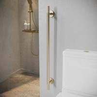Brass Knurled Bathroom Grab Rail 800 x 77mm - Arissa