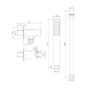 Black Hand Shower with Hose & Integrated Wall Elbow - Arissa