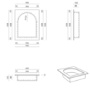Arched Tileable Shower Niche 508 x 406mm - Arissa