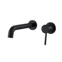 Black Wall Mounted Bath Mixer Tap - Arissa
