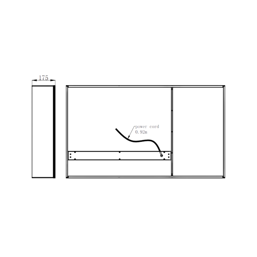 Triple Door Bathroom Mirror Cabinet with Lights Demister & Socket 1200 x 800mm - Artemis