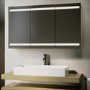 Triple Door Bathroom Mirror Cabinet with Lights Demister & Socket 1200 x 800mm - Artemis