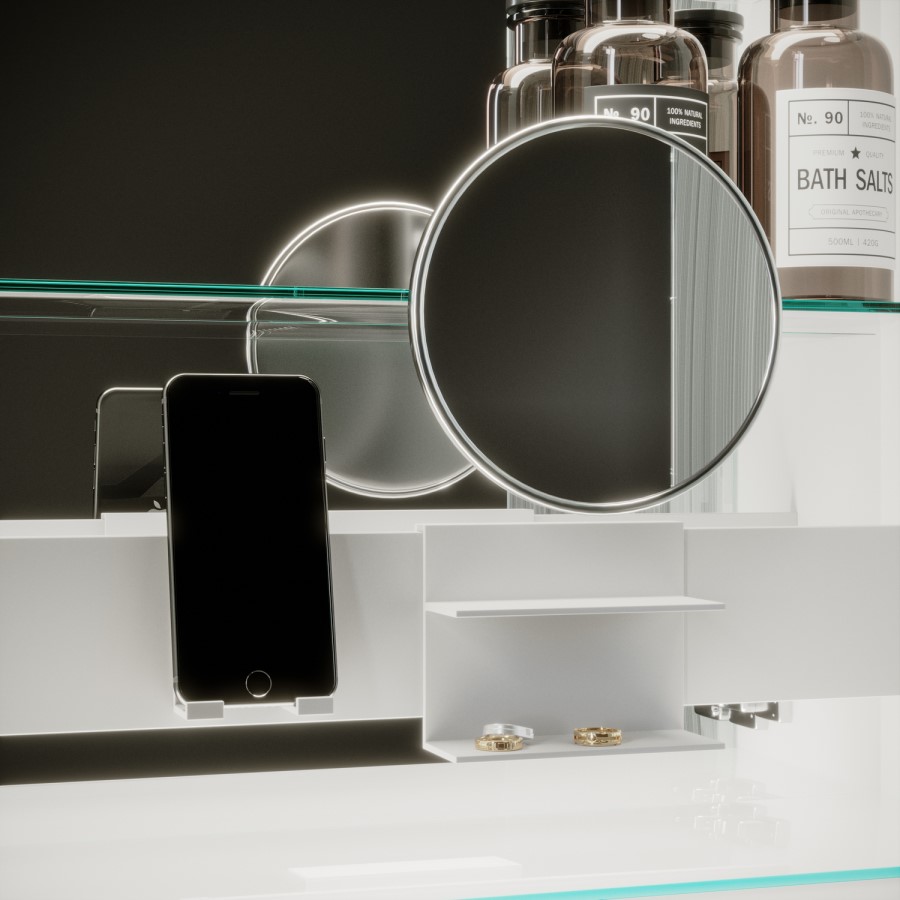 Triple Door Bathroom Mirror Cabinet with Lights Demister & Socket 1200 x 800mm - Artemis