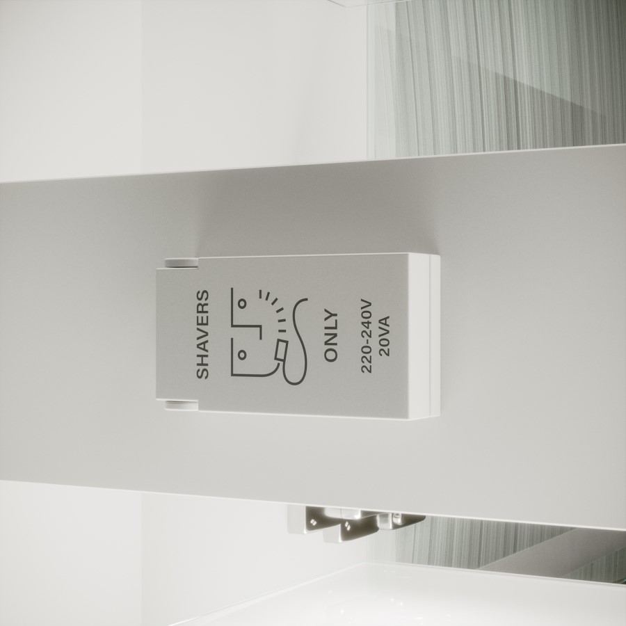 Triple Door Bathroom Mirror Cabinet with Lights Demister & Socket 1200 x 800mm - Artemis