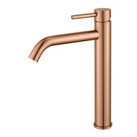 Satin Bronze Tall Mono Basin Mixer Tap - Arissa
