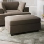 Left Hand Chaise Corner Sofa and Footstool Set in Mink Velvet - August