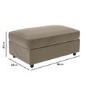 Right Hand Chaise Corner Sofa and Footstool Set in Mink Velvet - August