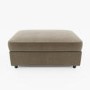 Right Hand Chaise Corner Sofa and Footstool Set in Mink Velvet - August