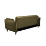 3 Seater Click-Clack Sofa Bed in Olive Green Velvet - Bobby
