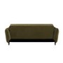 3 Seater Click-Clack Sofa Bed in Olive Green Velvet - Bobby