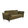 3 Seater Click-Clack Sofa Bed in Olive Green Velvet - Bobby