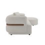Cream Chenille 4 Seater Right Hand L-Shape Curved Chaise Corner Sofa - Bodhi
