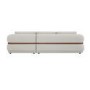 Cream Chenille 4 Seater Right Hand L-Shape Curved Chaise Corner Sofa - Bodhi