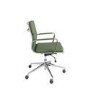 Green Faux Leather Swivel Office Chair - Benson