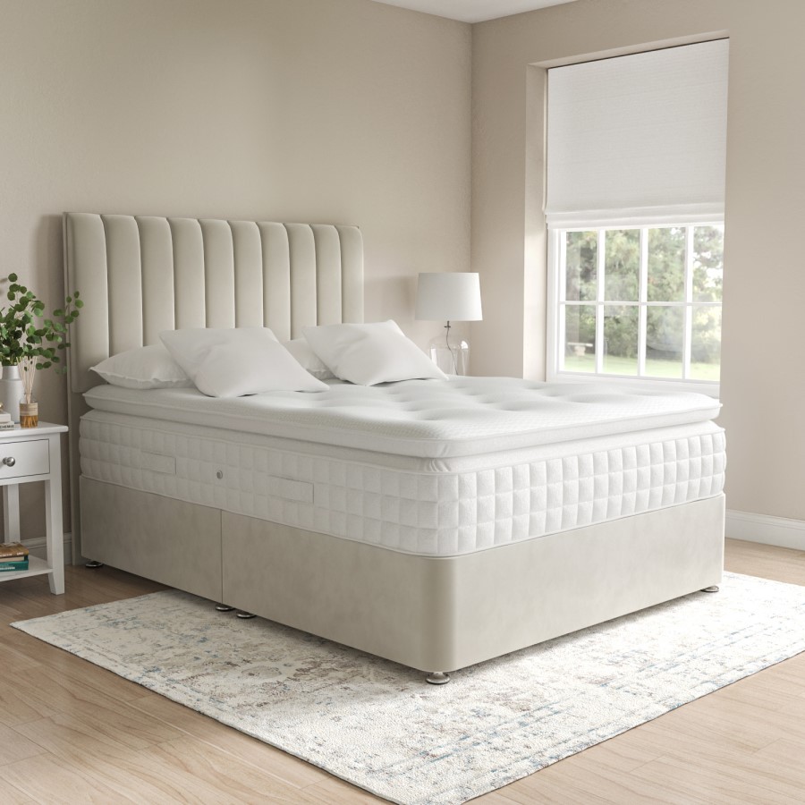 Double Hybrid Memory Foam Top 2000 Pocket Sprung Pillow Top Mattress - Sleepful Premium