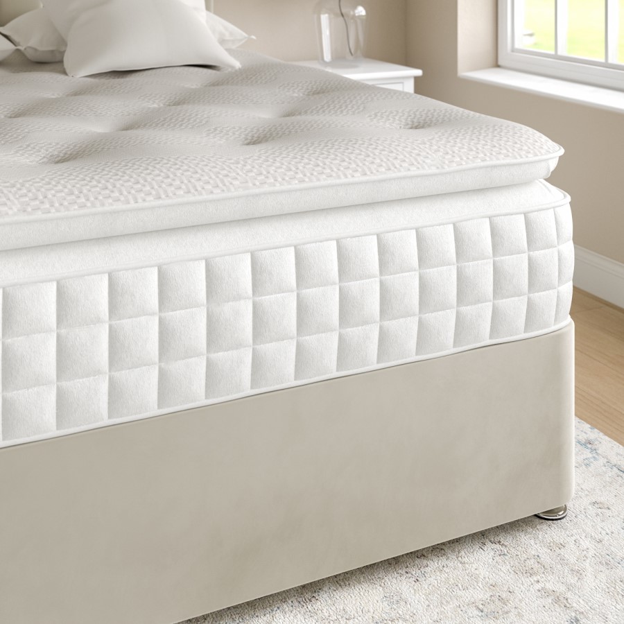 Super King Hybrid Memory Foam Top 3000 Pocket Sprung Pillow Top Mattress - Sleepful Premium