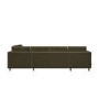 ALMOST PERFECT - 6 Seater Pull-Out U-Shape Sofa Bed with Storage in Olive Green Velvet - Boe