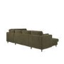 ALMOST PERFECT - 6 Seater Pull-Out U-Shape Sofa Bed with Storage in Olive Green Velvet - Boe