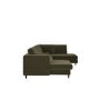 ALMOST PERFECT - 6 Seater Pull-Out U-Shape Sofa Bed with Storage in Olive Green Velvet - Boe