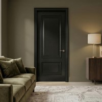 Internal Black 2-Panel FD30 Fire Door - 1981 x 762 x 44mm - Nelson - XL Joinery