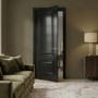 Internal Black 2-Panel FD30 Fire Door - 1981 x 762 x 44mm - Nelson - XL Joinery