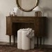 Dark Oak Dressing Table with Drawer and Cupboards - Breuer