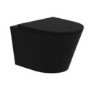 ONLY OPENED - Matt Black Wall Hung Rimless Short Projection Toilet with Soft Close Seat Verona