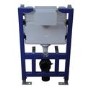 Fluted Wall Hung Rimless Toilet with Soft Close Seat, Chrome Pneumatic Flush Plate, 820mm Frame & Cistern – Oregon