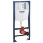 Matt Black Wall Hung Toilet with Soft Close Seat Frame Cistern and Chrome Flush - Verona