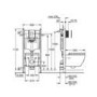 Matt Black Wall Hung Toilet with Soft Close Seat Frame Cistern and Chrome Flush - Verona