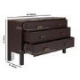 Wide Dark Wood Sideboard with Marble Top - Alessio