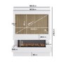 Self Build Media Wall with 3-Sided Electric Fireplace with 50inch Fire - AmberGlo