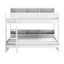 White Bunk Bed with Storage Shelves and Drawer - Aire