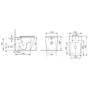 Back to Wall Rimless Toilet with Soft Close Seat - Albi
