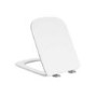 Close Coupled Back to Wall Rimless Toilet with Soft Close Seat and Square Chrome Flush Button - Albi