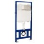 Wall Hung Smart Bidet Japanese Toilet with Heated Seat & Brushed Bronze Pneumatic Flush Plate, 1168mm Frame & Cistern - Purificare