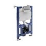 Wall Hung Rimless Toilet with Soft Close Seat, Gunmetal Pneumatic Flush Plate, 820mm Frame & Cistern – Roma