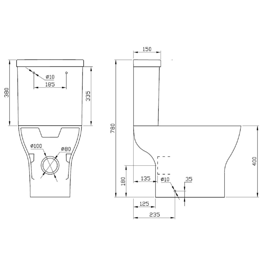 Chrome Freestanding Left Hand Shower Bath Suite with Toilet and Basin - Amaro