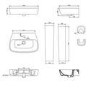 Chrome Freestanding Left Hand Shower Bath Suite with Toilet and Basin - Amaro