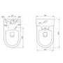 Brass Freestanding Left Hand Shower Bath Suite with Toilet and Basin - Amaro