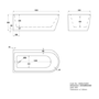 Brass Freestanding Left Hand Shower Bath Suite with Toilet and Basin - Amaro