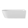 Freestanding Shower Bath Single Ended Left Hand Corner with Brass Bath Screen 1800 x 800mm - Amaro
