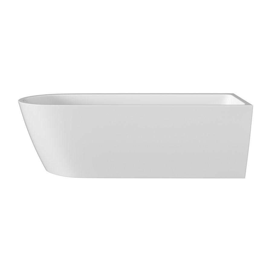 Freestanding Shower Bath Single Ended Right Hand Corner with Chrome Bath Screen 1800 x 800mm - Amaro