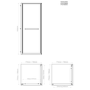 800x800mm Brushed Brass Square Sliding In-Fold Shower Enclosure 6mm Glass - Apollo