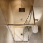 800x800mm Chrome In- Fold Sliding Shower Enclosure 6mm Glass with Shower Tray - Apollo