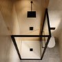 900x900mm Black In-Fold Sliding Shower Enclosure 6mm Glass - Apollo