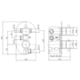Brushed Bronze 2 Outlet Wall Mounted Thermostatic Mixer Shower Set with Hand Shower - Arissa