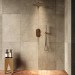 Brushed Bronze 2 Outlet Wall Mounted Thermostatic Mixer Shower Set with Hand Shower and Wall Bracket - Arissa