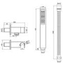 Brushed Bronze 2 Outlet Wall Mounted Thermostatic Mixer Shower Set with Hand Shower and Wall Bracket - Arissa